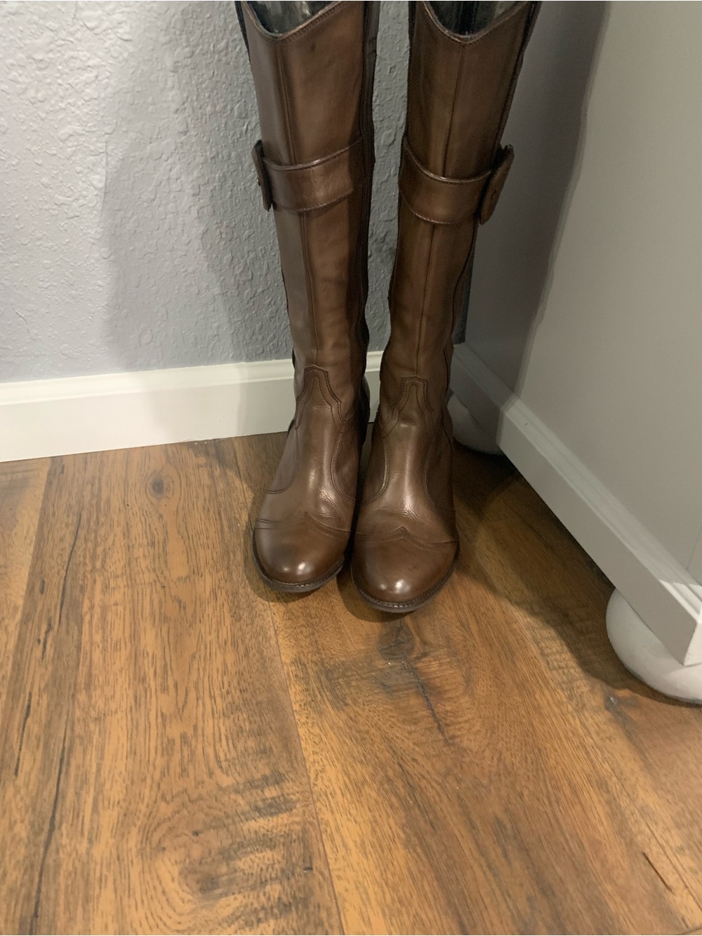 Janet & Janet Women’s Tall Brown Leather Riding Boots